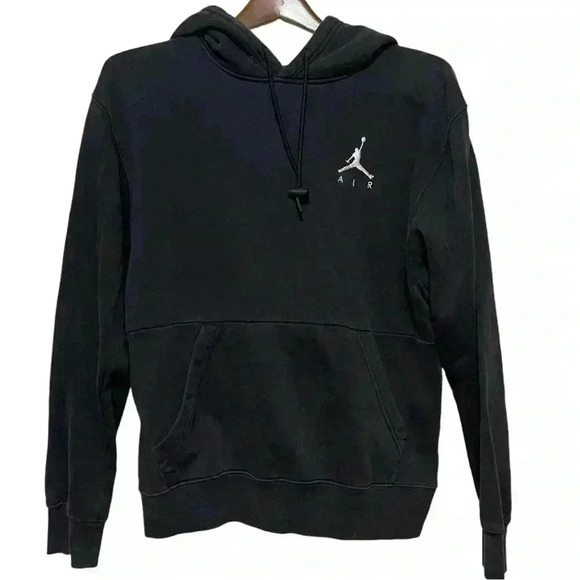 Nike Jordan Mens Jumpman Fleece Pull Over Hoodie Black size Small - Picture 1 of 6
